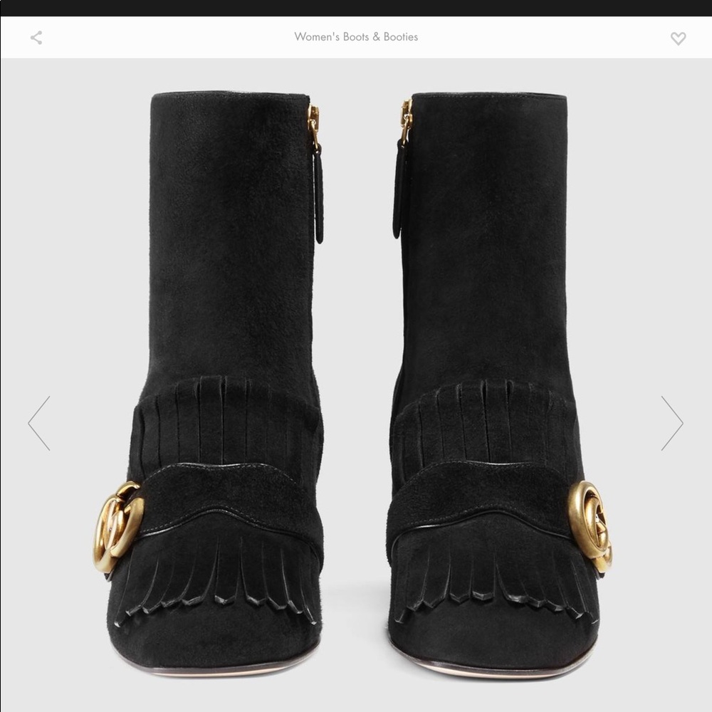 ⛔️ SOLD $609 ⛔️ ~ Gucci Marmont Suede ankle boots - Picture 8 of 8